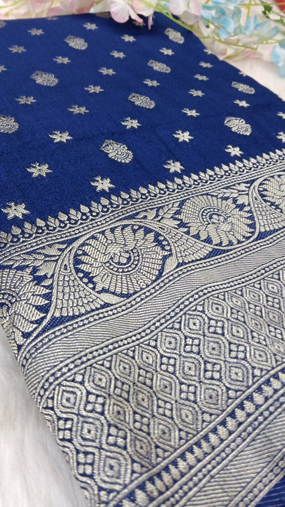 Banarasi chiffon Georgette saree with meenaakari border - BBS094