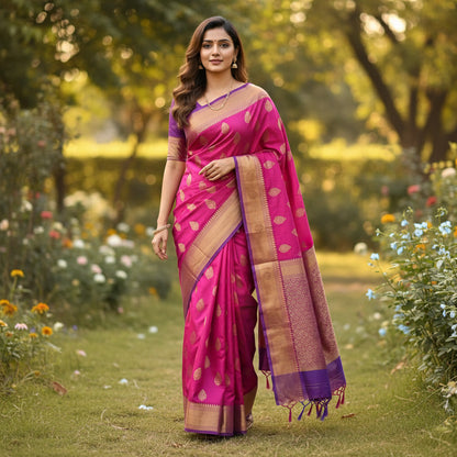 Soft Chanderi silk saree - BBS096