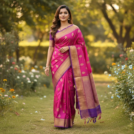 Soft Chanderi silk saree - BBS096