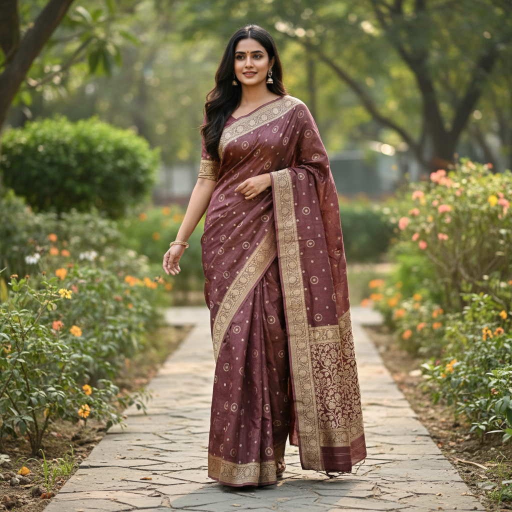 Banarasi Tissue Pattu saree with meenaakaari border - BBS067