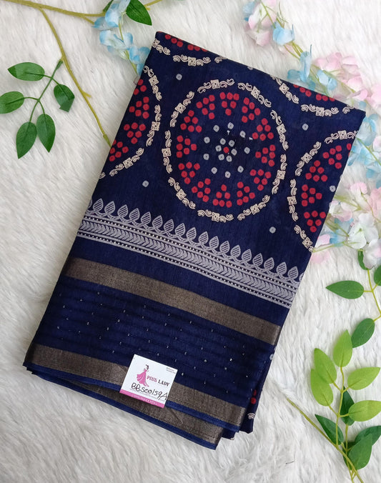 Dola Silk Saree with Bentex Border