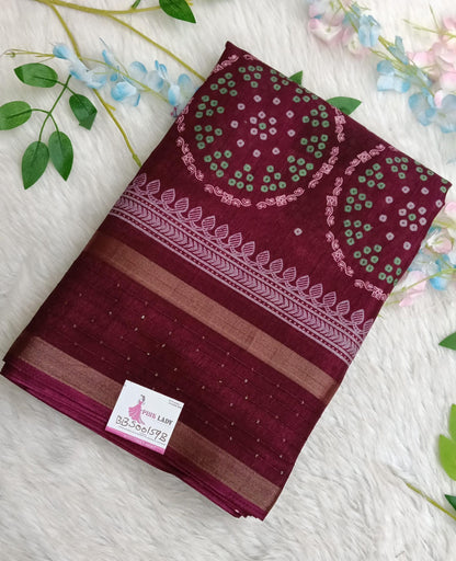 Dola Silk Saree with Bentex Border