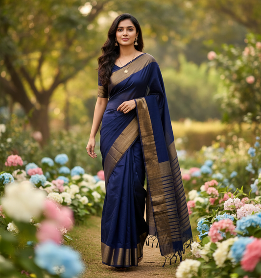 Dola Silk Saree with Bentex Border