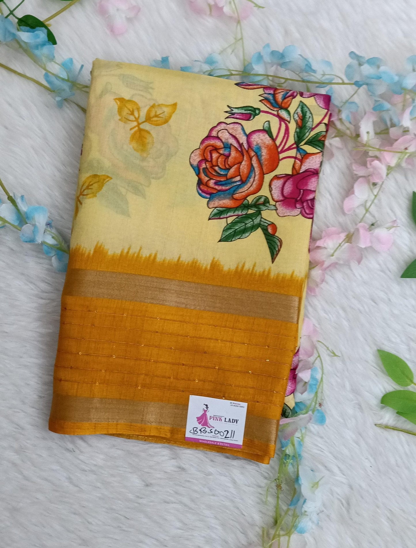 Dola Silk Saree with Bentex Border