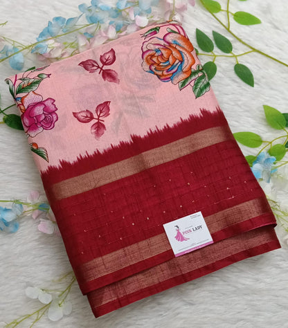 Dola Silk Saree with Bentex Border