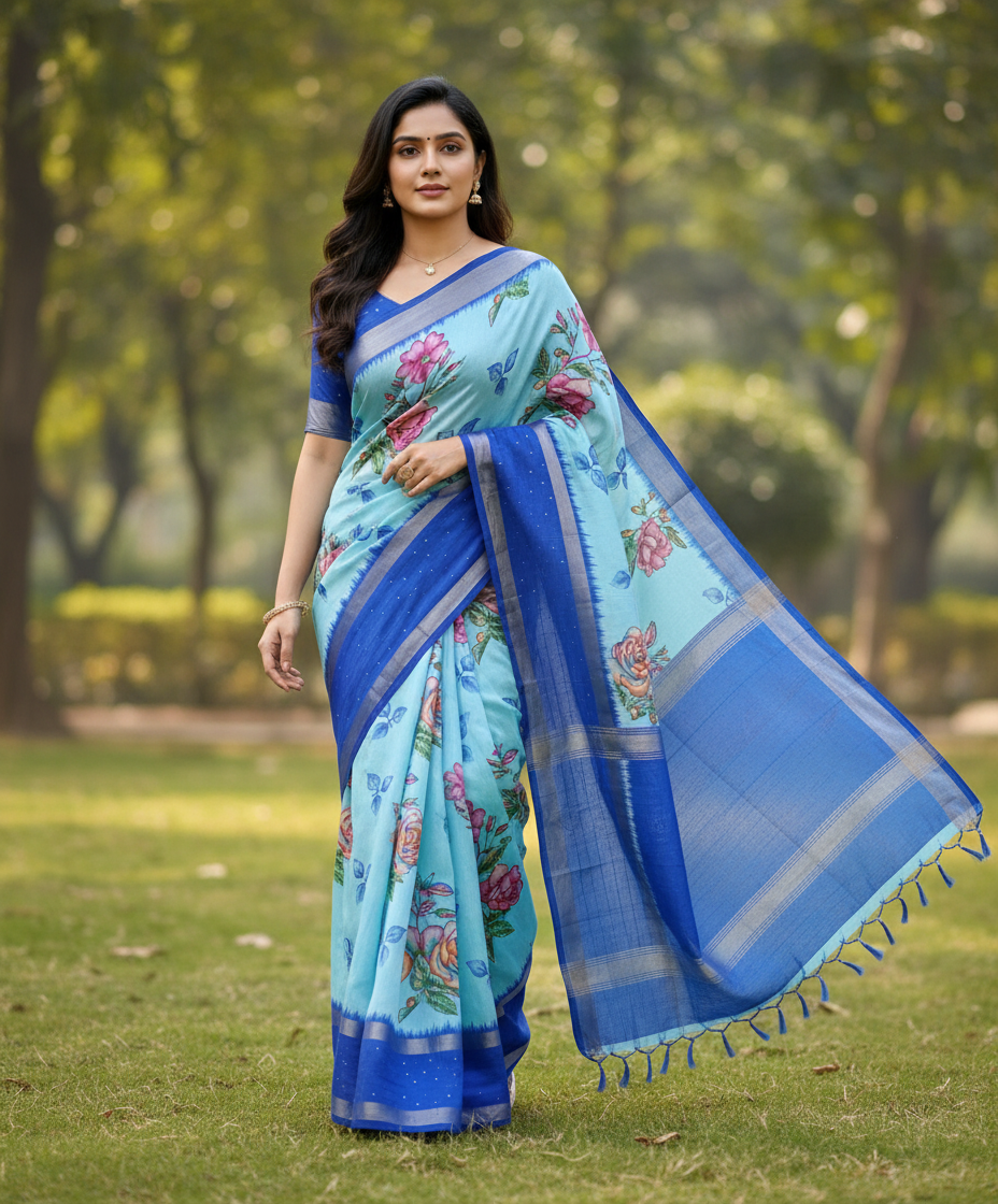 Dola Silk Saree with Bentex Border