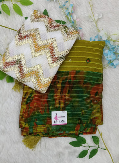 Premium Georgette Sarees with Designer Blouse