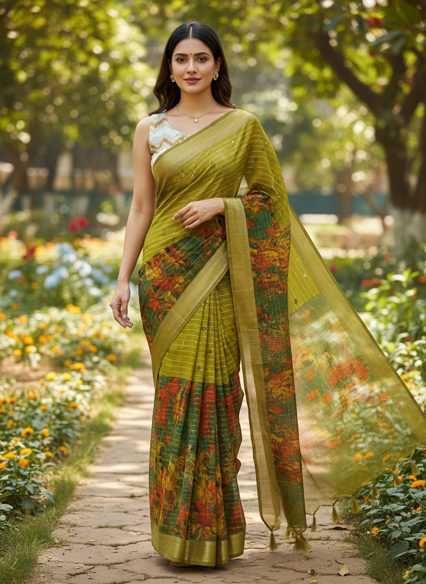 Premium Georgette Sarees with Designer Blouse