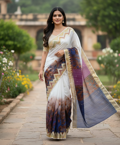 Premium Georgette Sarees with Designer Blouse